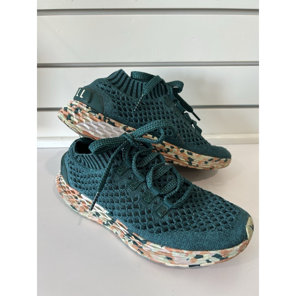 Nobull Womens Knit Runner Shoes Women Sz 8.5 Teal Peach Camo Athletic Training